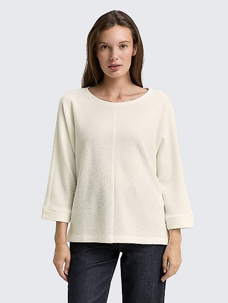 TOM TAILOR 3/4-Arm-Shirt T-Shirt Loose Fit Langarmshirt mit Fledermausärmel günstig online kaufen