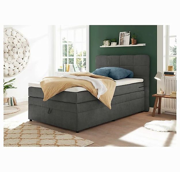 Lomadox Boxspringbett TEREZIN-09, Jugendbett, 120x200, mit Bettkasten, Härt günstig online kaufen