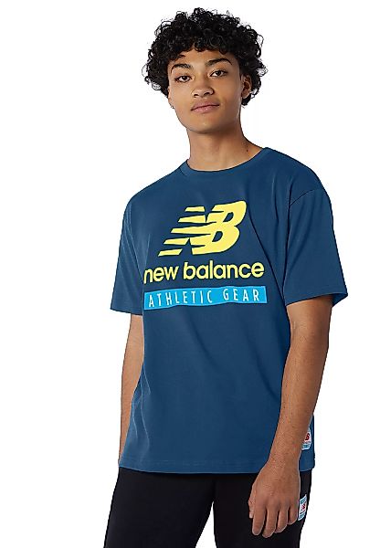 New Balance Essentials Logo Kurzarm T-shirt S Captain Blue günstig online kaufen