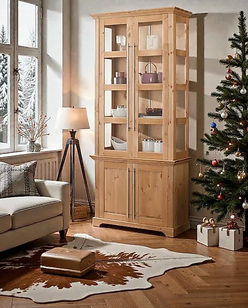 Home affaire Vitrine »Meliss« aus massiver Kiefer, FSC® zertifiziert, Breit günstig online kaufen
