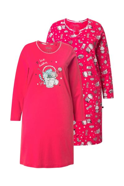 Ulla Popken Bigshirt Bigshirts 2er-Pack Katzen günstig online kaufen