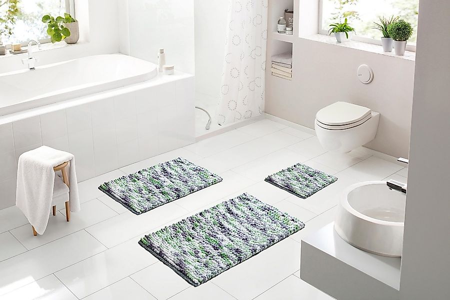 Linea Due Badematte "Punto" Höhe 20 mm rutschhemmend beschichtet fußbodenhe günstig online kaufen