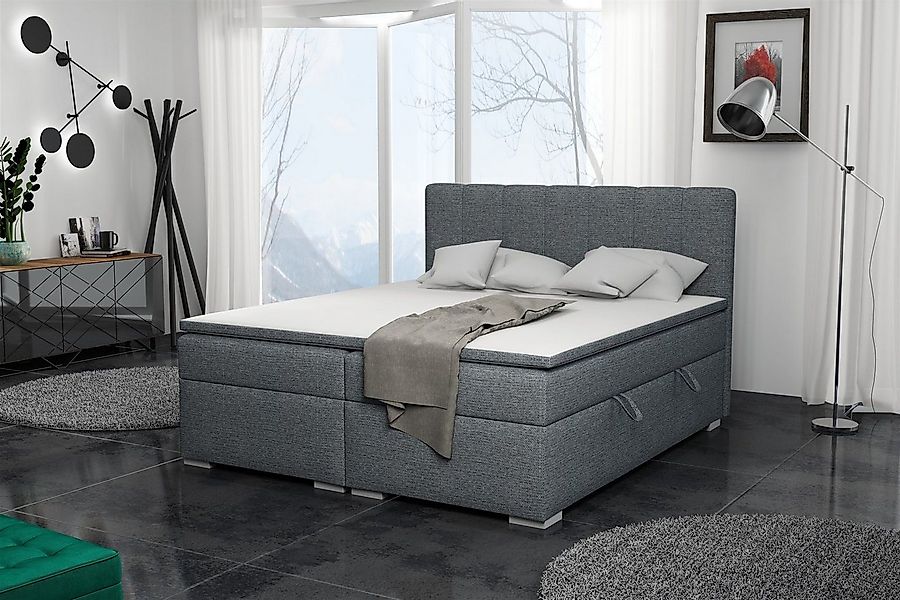 Fun Möbel Boxspringbett Schlafzimmerbett LAURIN (inkl. Bettkästen und Toppe günstig online kaufen