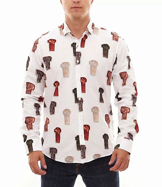 Jimmy Sanders Langarmhemd JIMMY SANDERS Herren Baumwoll-Hemd Langarm-Shirt günstig online kaufen