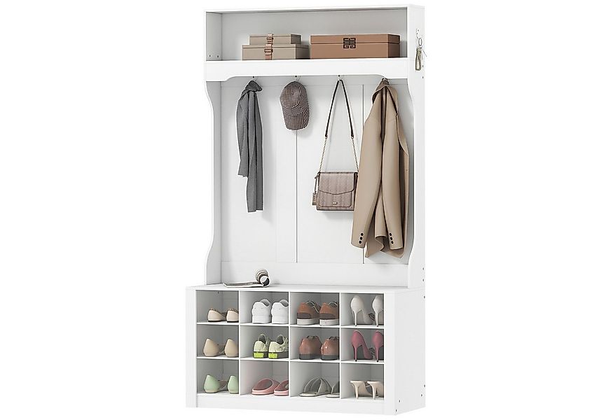 BlingBin Garderobenständer mit Sitzbank, Kleiderständer mit Ablage, Schuhre günstig online kaufen