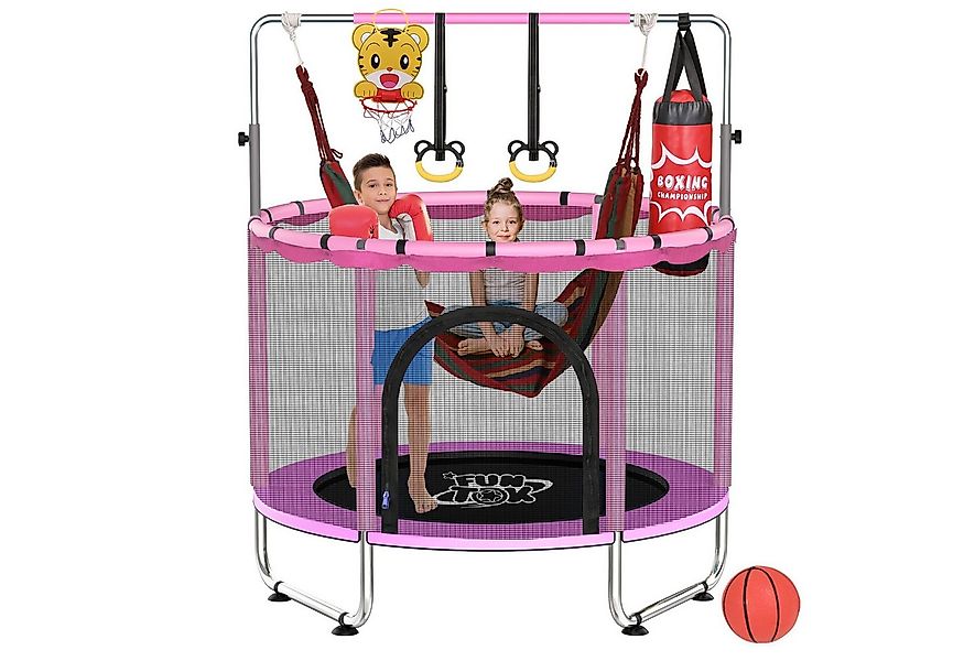 Insma Kindertrampolin Kinder Jumpingtrampolin Indoor Trampolin, Ø 140 cm, m günstig online kaufen