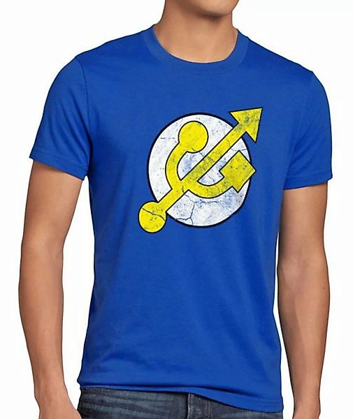 style3 Print-Shirt Herren T-Shirt USB Hero Flash Speicher Blitz Held Logo C günstig online kaufen