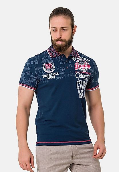 Cipo & Baxx T-Shirt Poloshirt mit stylischem Print günstig online kaufen
