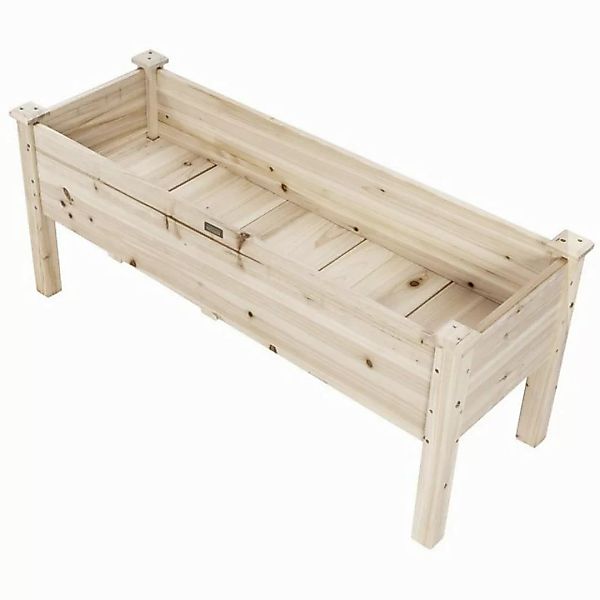 KOMFOTTEU Hochbett Pflanzenübel mit Ablage, 120 × 43,5 × 51 cm günstig online kaufen