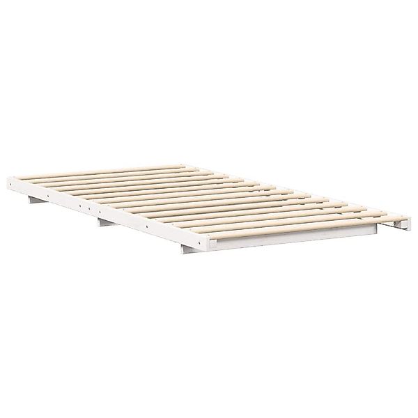 vidaXL Bett Bodenbettgestell Weiß 80 x günstig online kaufen