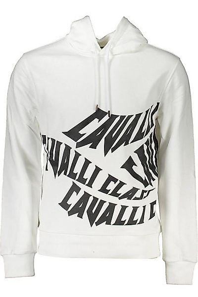 Cavalli Class Sweatshirt Weißes Herren-Kapuzenpullover: Regular Fit günstig online kaufen