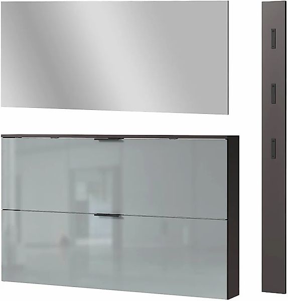 GERMANIA Garderoben-Set "Valega" 3 Stk. tlg. inkl. Schuhschrank mit Glasfro günstig online kaufen