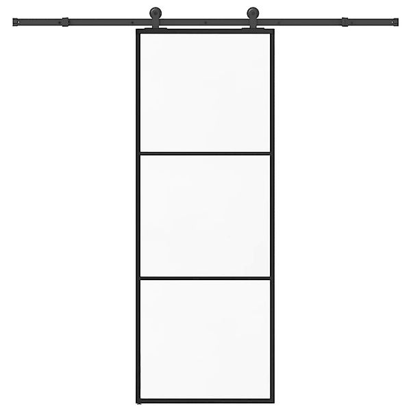 vidaXL Schiebetür mit Beschlag 76x205 cm ESG-Glas & Aluminium 3332806 günstig online kaufen