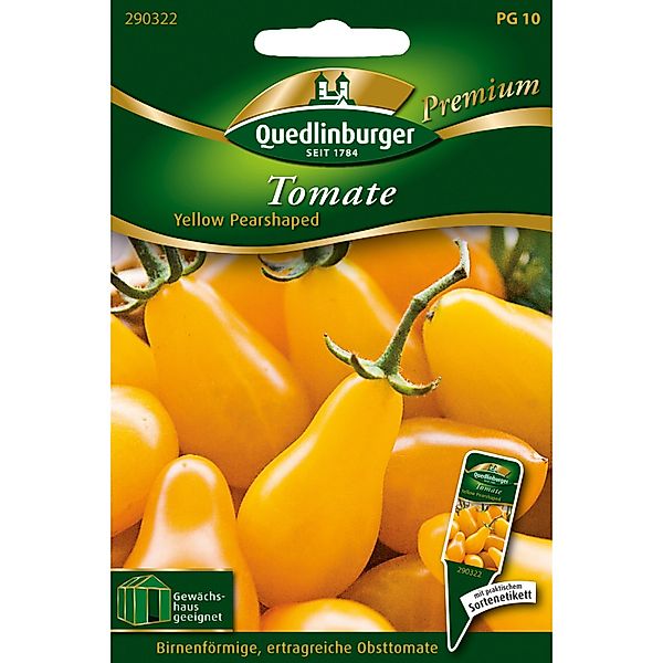 Quedlinburger Cherry-Tomaten Yellow Pearshaped Loses Saatgut günstig online kaufen