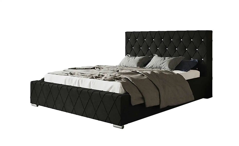 Polsterbett mit Stauraum Bury ¦ schwarz ¦ Maße (cm): B: 140 H: 104 Betten > günstig online kaufen