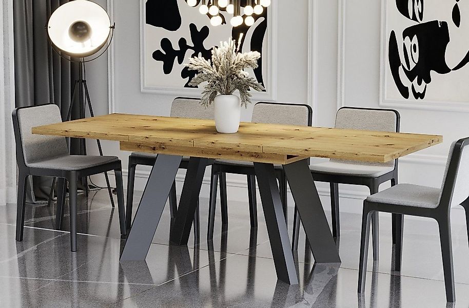 Endo-Moebel Esstisch Como Esstisch 130–210cm ausziehbar für 8 Personen, Tis günstig online kaufen