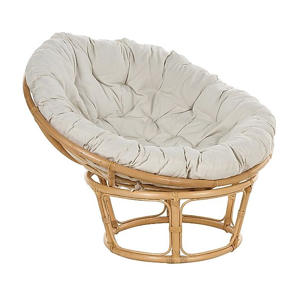 Beliani Gartenstuhl Naturfarben Beige 110x110x77 günstig online kaufen