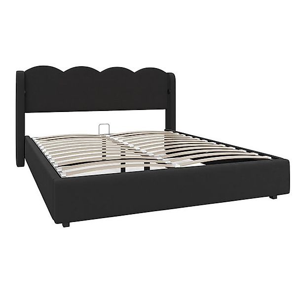 Furnishings Home Polsterbett Stauraumbett Jugendbett LED (2 USB & TYPE-C), günstig online kaufen