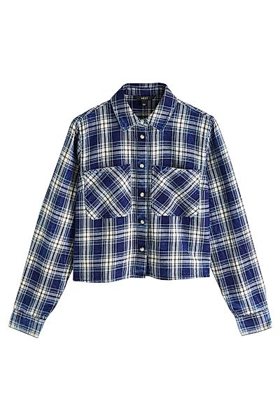 Next Jeansbluse Verkürztes Hemd mit Karomuster günstig online kaufen