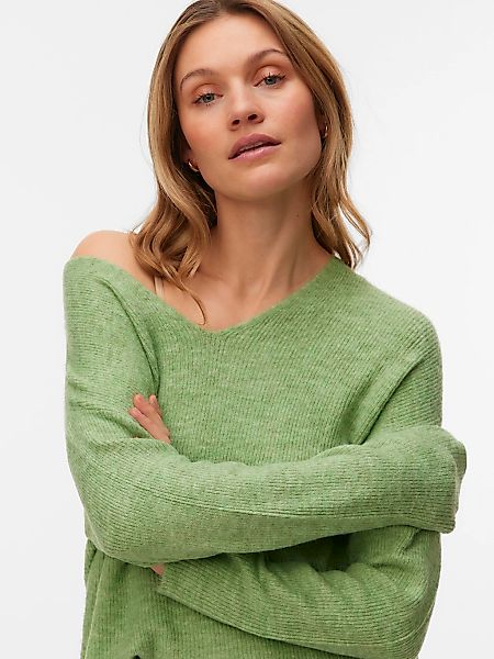 Vero Moda V-Ausschnitt-Pullover "VMCREWLEFILE LS V-NECK BLOUSE NOOS" günstig online kaufen