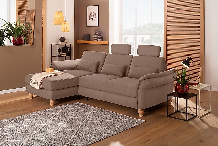 Home affaire Ecksofa "Palace L-Form", incl. Sitztiefenverstellung, wahlweis günstig online kaufen