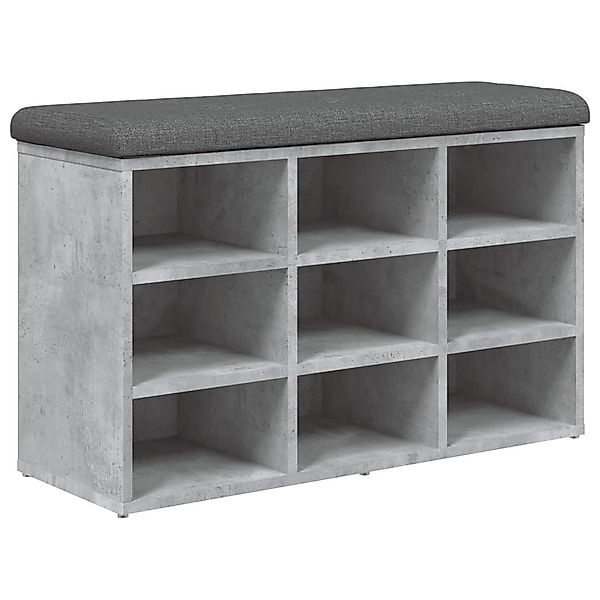 vidaXL Sitzbank Schuhbank Betongrau 82x32x50 cm günstig online kaufen