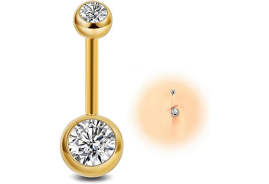 LuxusKollektion Bauchnabelpiercing G23 Titan Bauchnabelpiercing Gold Silber günstig online kaufen