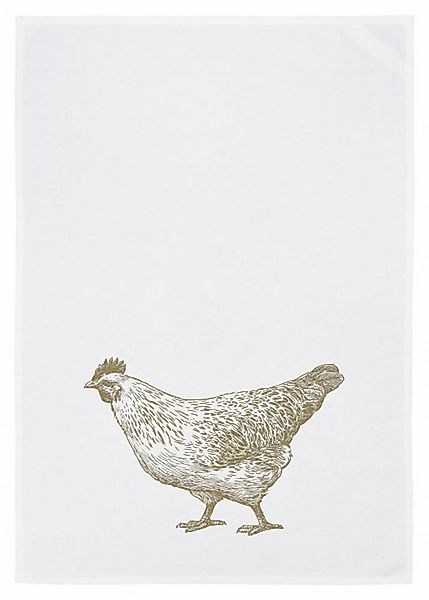17,30 Hamburg Geschirrtuch Huhn, Gold, (1-tlg), 50x70cm, Siebdruck günstig online kaufen
