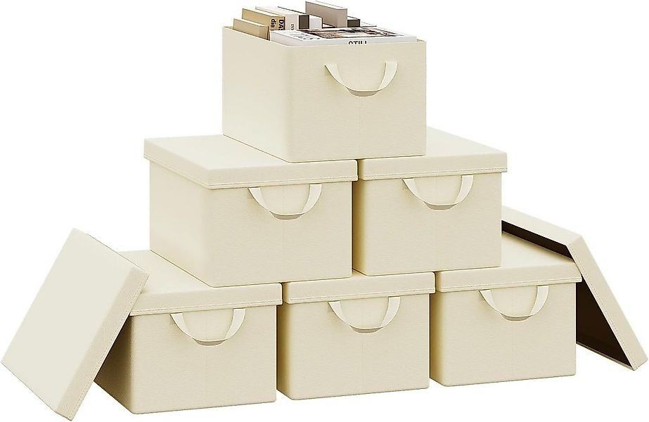Woltu Aufbewahrungsbox (6 St., Set), mit Deckel, mit Griffen, faltbare Box günstig online kaufen