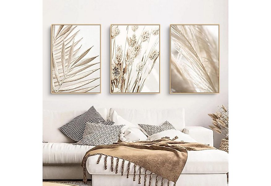 Trayosin Poster 3er Premium Poster Set Boho Pampasgras Wandbilder 40x50cm günstig online kaufen