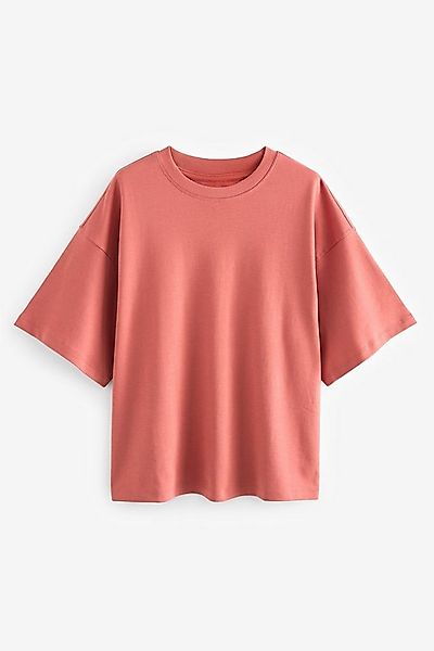 Next T-Shirt Kastiges Relaxed Fit Oversized-T-Shirt, Baumwolle (1-tlg) günstig online kaufen