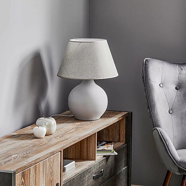 Tischleuchte Sfera, Höhe 53 cm, zement/grau günstig online kaufen