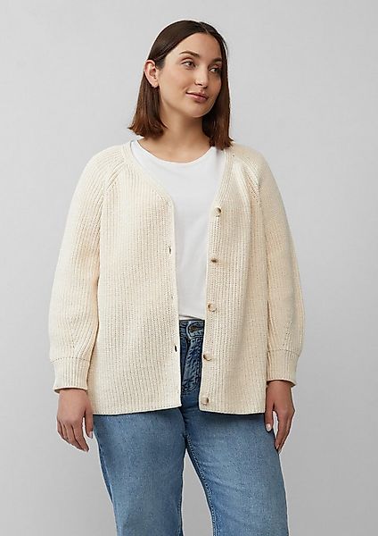 s.Oliver Cardigan Strickjacke Strukturierter Cardigan im Relaxed Fit aus Ba günstig online kaufen