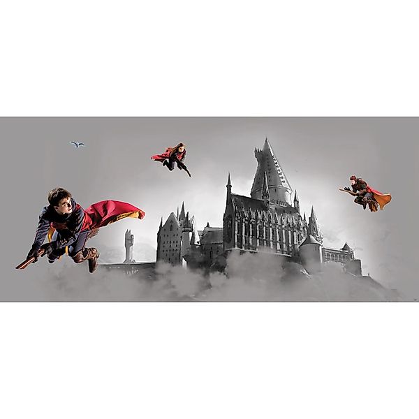 Sanders & Sanders Poster Harry Potter Hogwarts Grau und Rot 1.7 x 0.75 m 60 günstig online kaufen