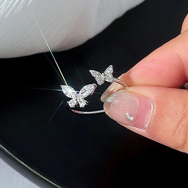 Eyecatcher Silberring 925 Sterling Silber Schmetterling günstig online kaufen