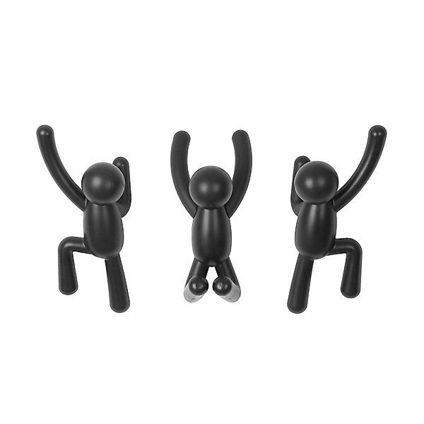Umbra Wandhaken BUDDY HOOK (3) BLACK, Dekorative Wandhaken, 3er-Set, Garder günstig online kaufen