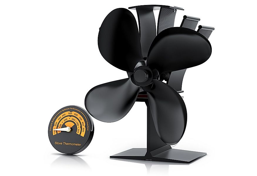 Brandson Kaminventilator Ofenventilator inkl. Thermometer für Kamin, Kaminö günstig online kaufen