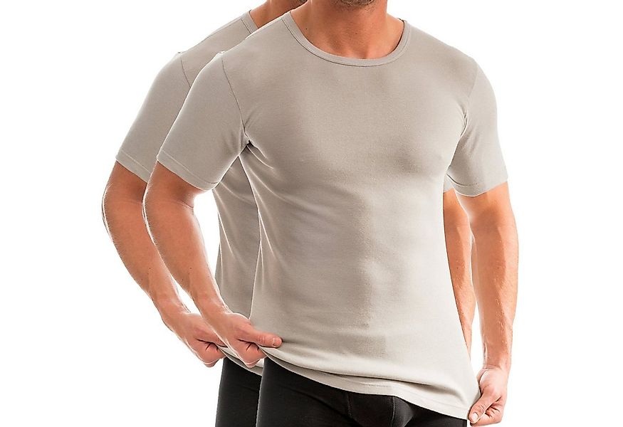 HERMKO Unterziehshirt 3840 (Pack, 2er) Bio Baumwolle kurzarm Basic Feinripp günstig online kaufen