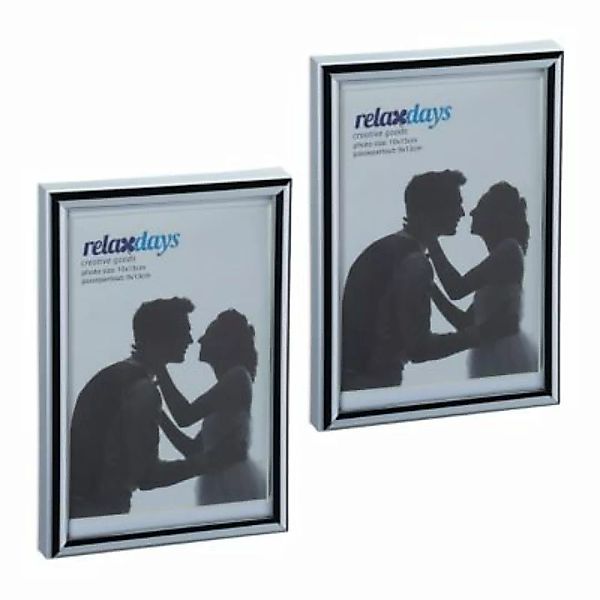 relaxdays Bilderrahmen 2er Set 10 x 15 cm silber günstig online kaufen