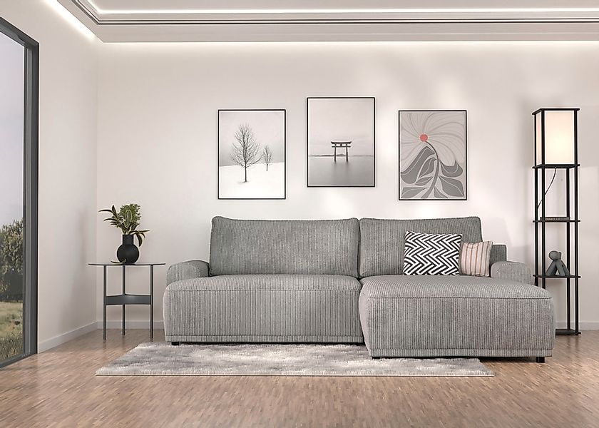 TRENDMANUFAKTUR Ecksofa "Fordon, Schlafsofa mit Bettkasten, Couch in L-Form günstig online kaufen