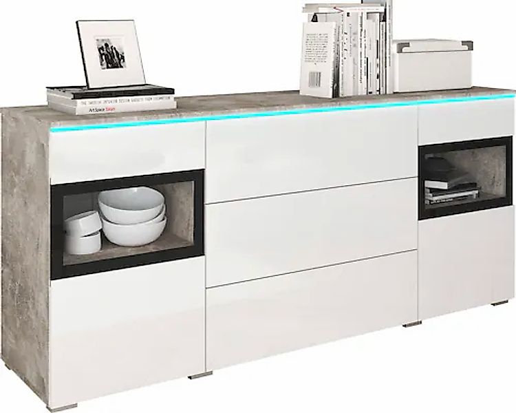 INOSIGN Sideboard »VERA« Moderne grifflose Kommode,verstellbare Einlegeböde günstig online kaufen