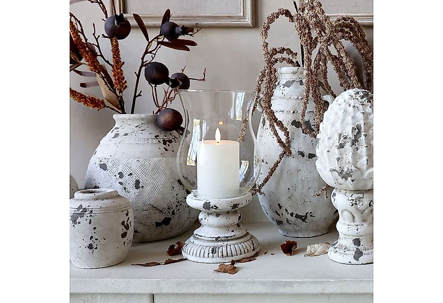 Annimuck Windlicht Chic Antique Frejus Windlicht auf Fuß Vintage H20,5 cm ( günstig online kaufen