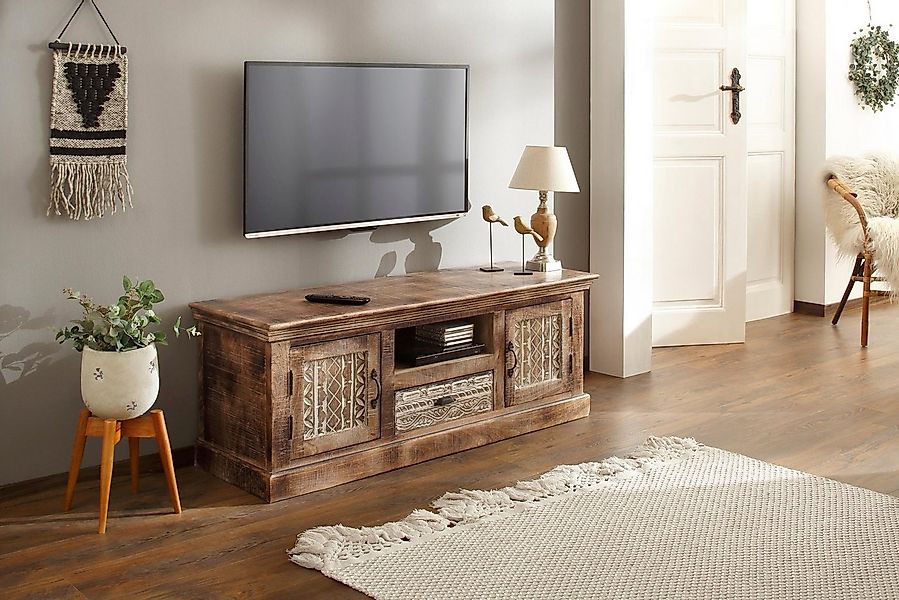 Home affaire Lowboard Maneesh, Kommode aus massivem Mangoholz und Stauraumm günstig online kaufen