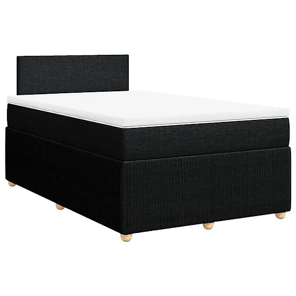 vidaXL Boxspringbett mit Matratze Schwarz 120x200 cm Stoff 3287418 günstig online kaufen