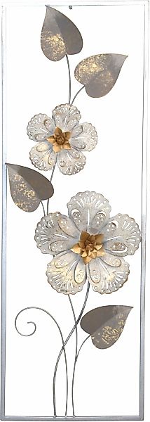 HOFMANN LIVING AND MORE Wanddekoobjekt "Wanddekoration" Blumenmotiv, aus Me günstig online kaufen