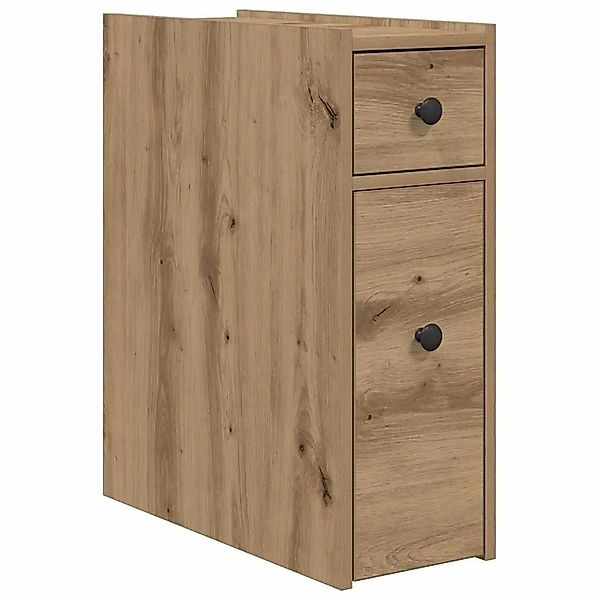 vidaXL Badschrank Schmal mit Rollen Artisan-Eiche Holzwerkstoff 855294 günstig online kaufen