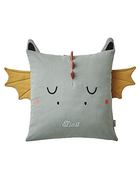 vertbaudet Dekokissen Kinderzimmer Kissen DRACHE günstig online kaufen