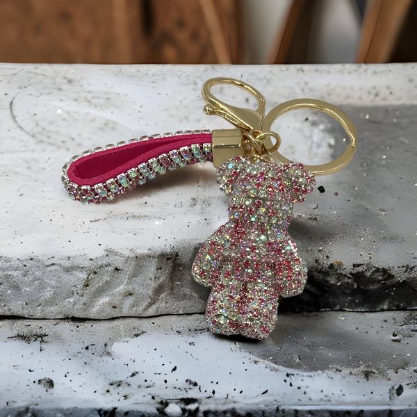 Steinfixx® Schlüsselanhänger Edler Strass Teddybär Cartoon günstig online kaufen