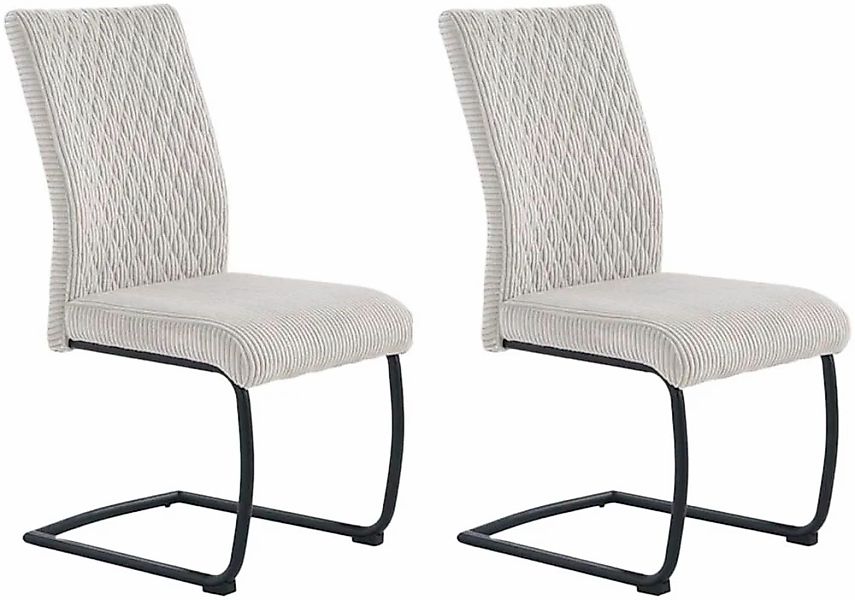 Jockenhöfer Gruppe Freischwinger "Anja (Set, 2 St.)", (Set), 2 St., Cord, b günstig online kaufen