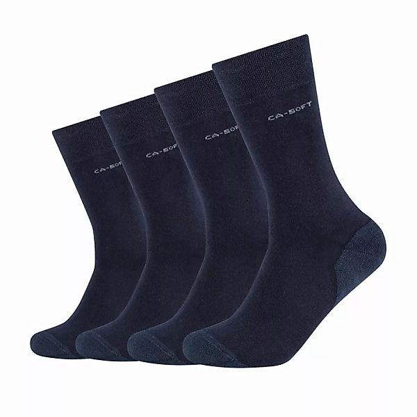 Camano Unisex Socken - Walk Socks, einfarbig, 4er Pack Marine 43-46 günstig online kaufen